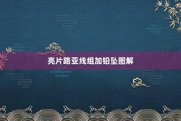 亮片路亚线组加铅坠图解